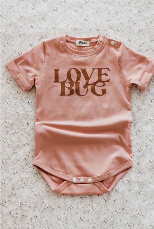 Love Bug Bodysuit/tee Rose