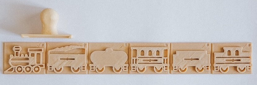 Eco Stamp - Train Set - STAMP HANDLE SEPARATE - Preorder