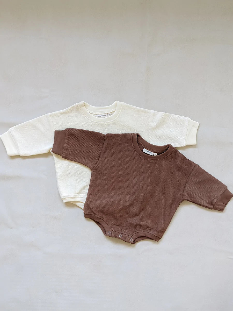 Tiny Trove Maisie French Terry Bodysuit - Butter
