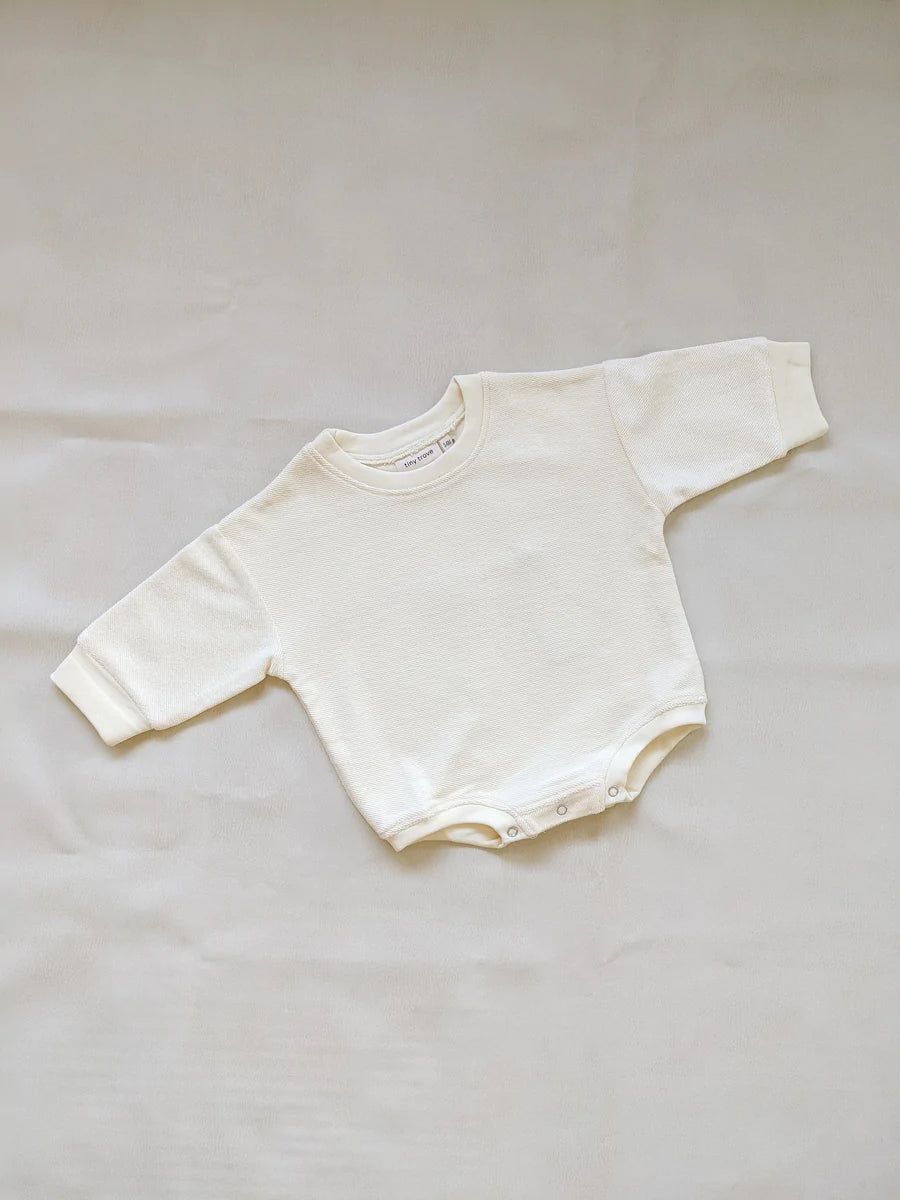 Tiny Trove Maisie French Terry Bodysuit - Butter