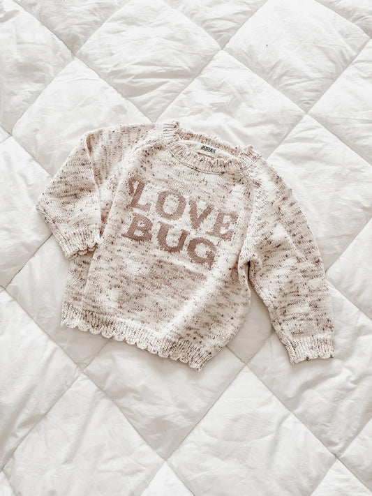 Love Bug Knit Jumper Lilac Fleck