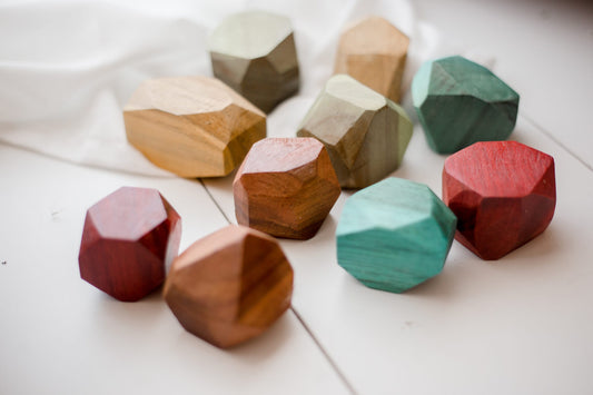 Qtoys - Coloured Wooden Gems