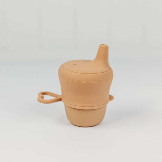 Silicone Sippy Cup With Lid - Caramel