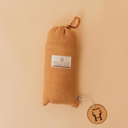 Bamboo Muslin Baby Swaddle - Ginger